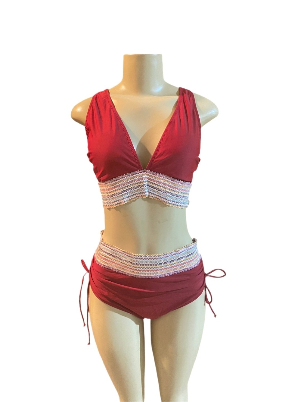 Blooming Jelly 2-piece Burgundy Swimsuit – Size Large (NWT)